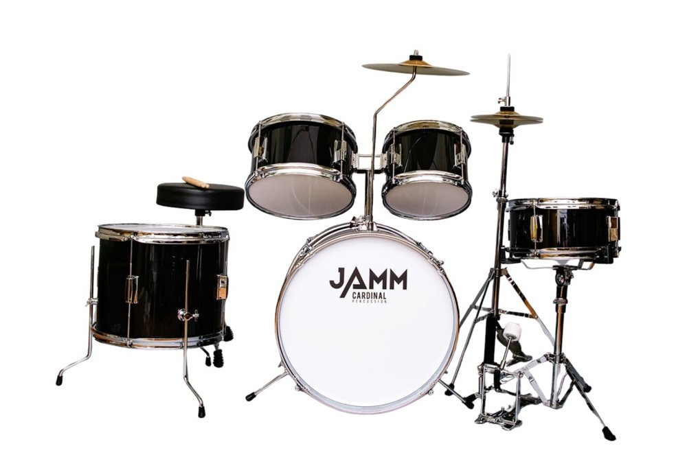 JAMM Junior-Sized Drum Sets 5 Piece Drum Set (Black)