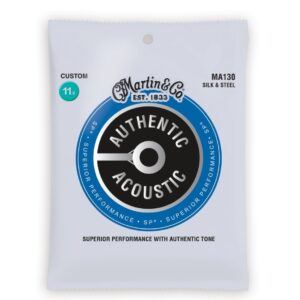Martin MA130 Authentic Acoustic SP Silk and Steel Folk Custom Guitar Strings