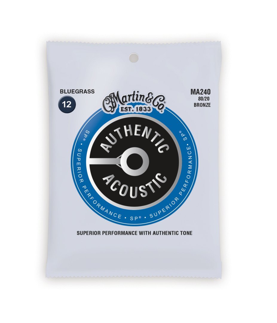 Martin MA240 Authentic Acoustic SP 80/20 Bluegrass Guitar Strings